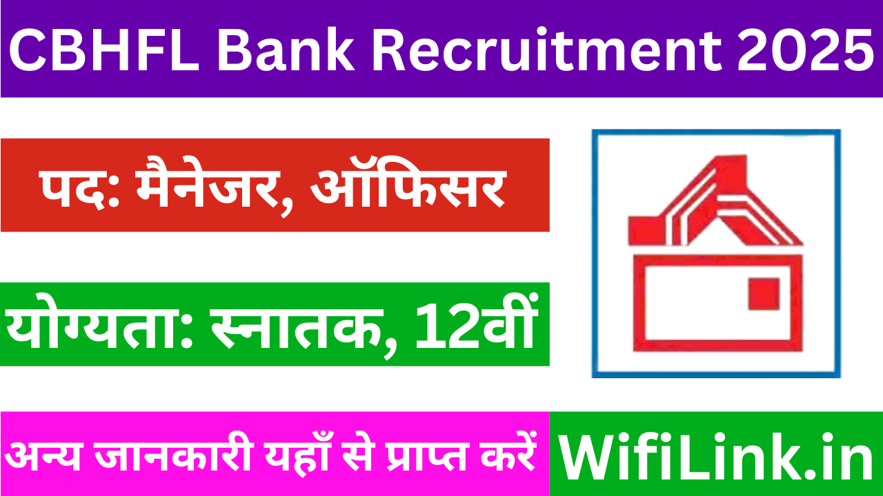 CBHFL Bank Recruitment 2025