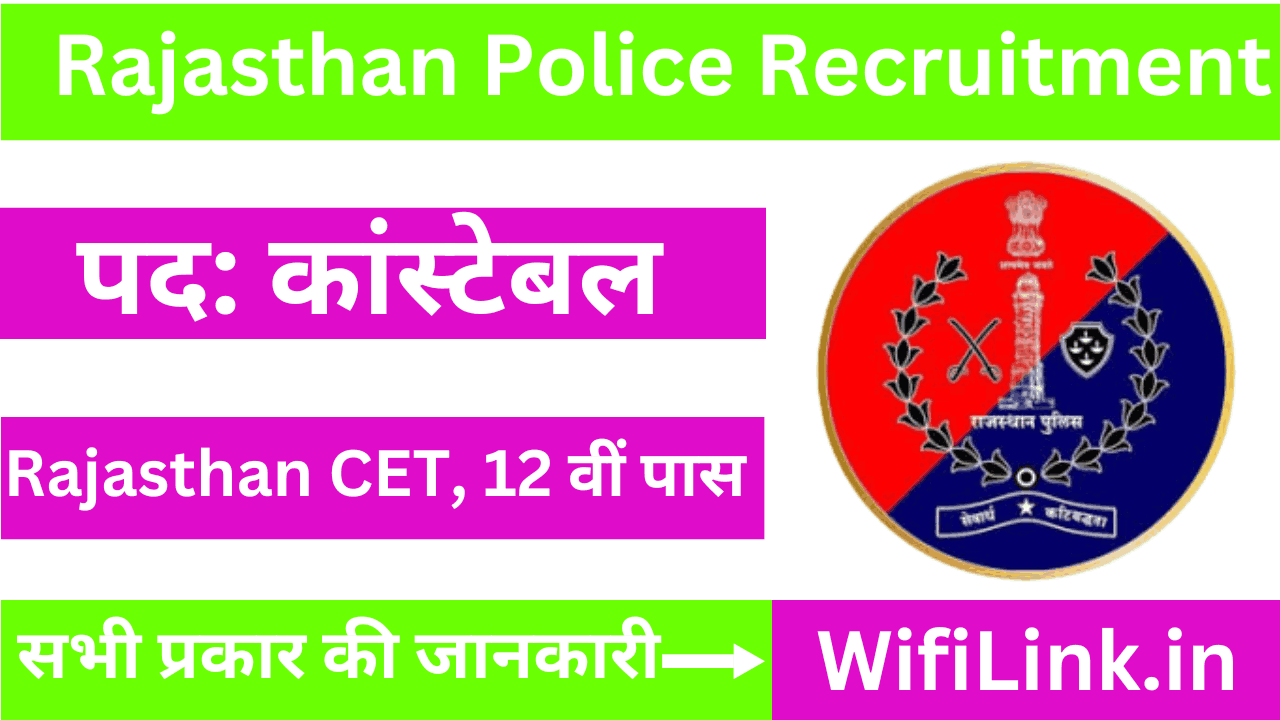 Rajasthan Police Constable Recruitment 2025